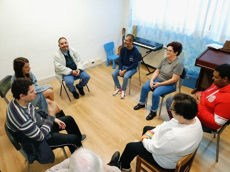 Foto di un gruppo di terapia